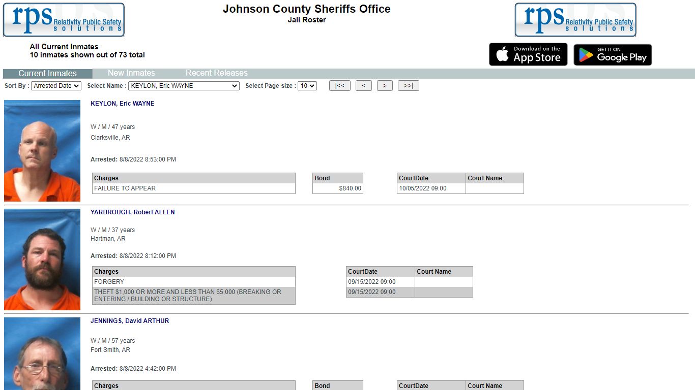 List Inmates